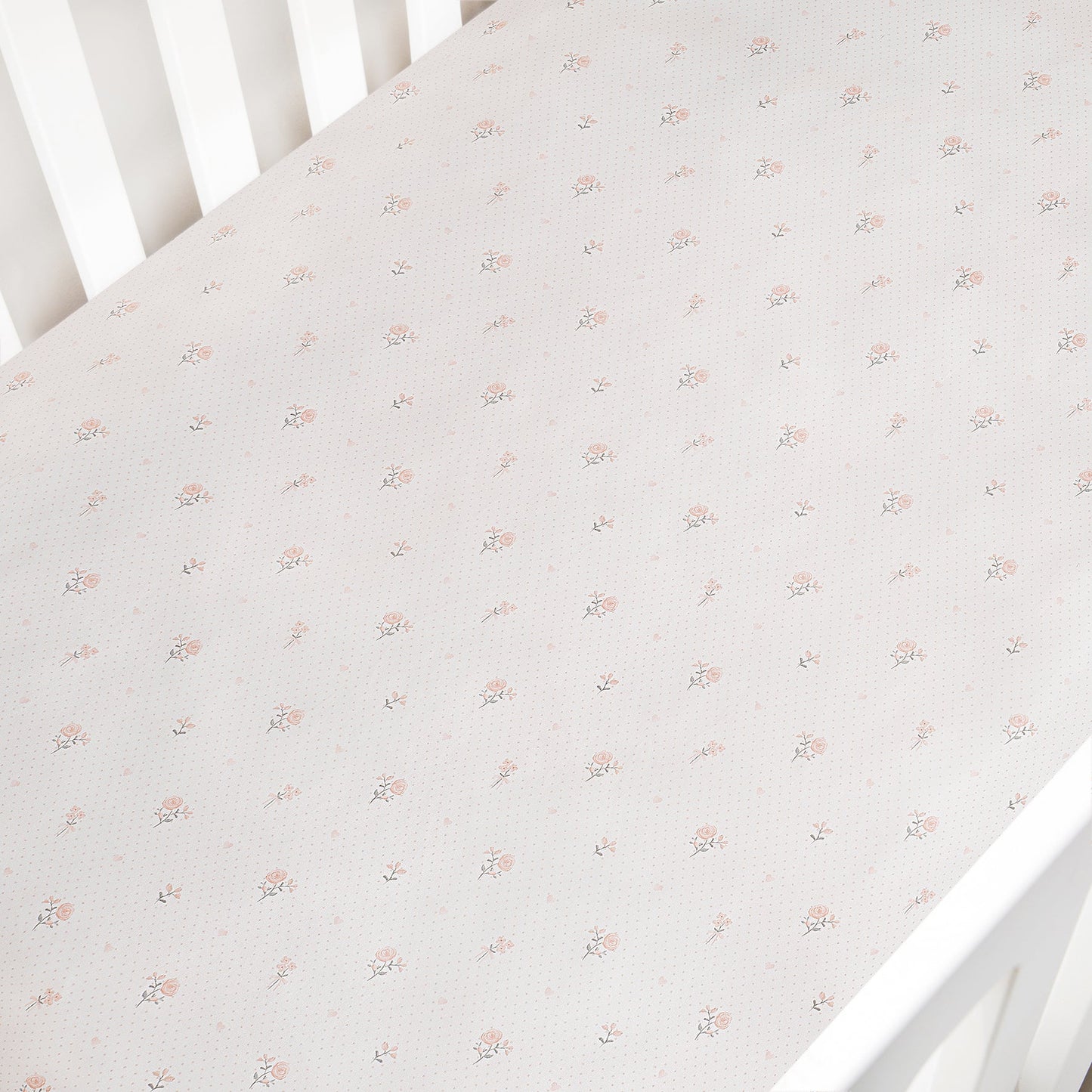 Ditsy Floral Crib Sheet - Pink