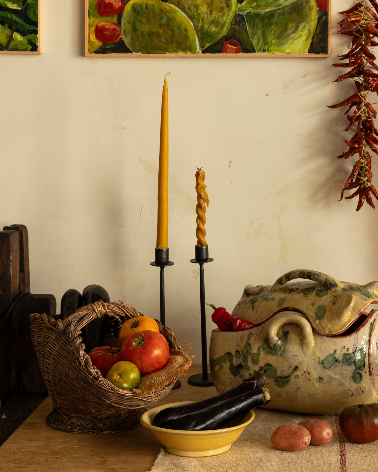 Collepino Tapered Beeswax Candles