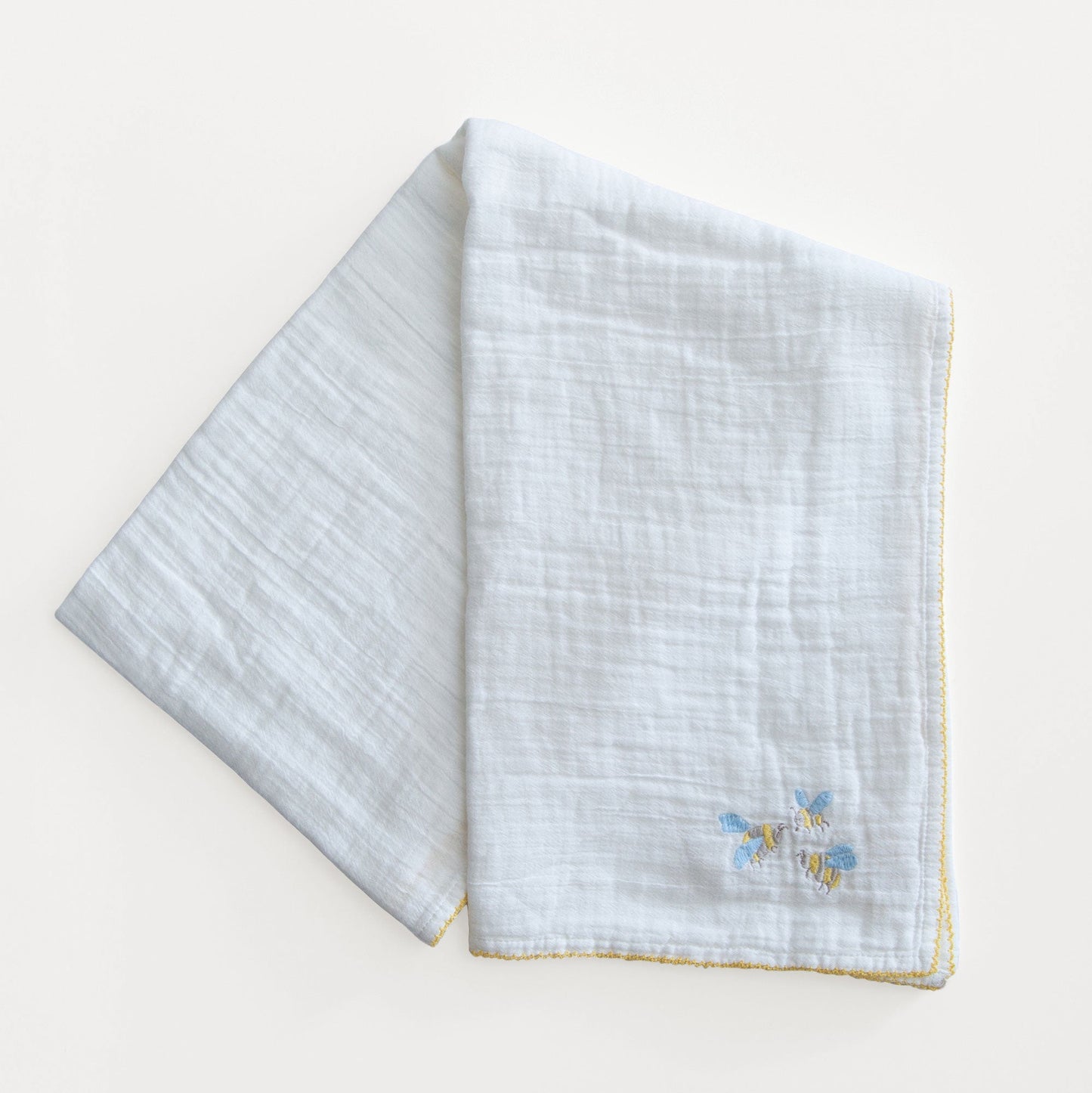 Bee Embroidered Shawl Blanket