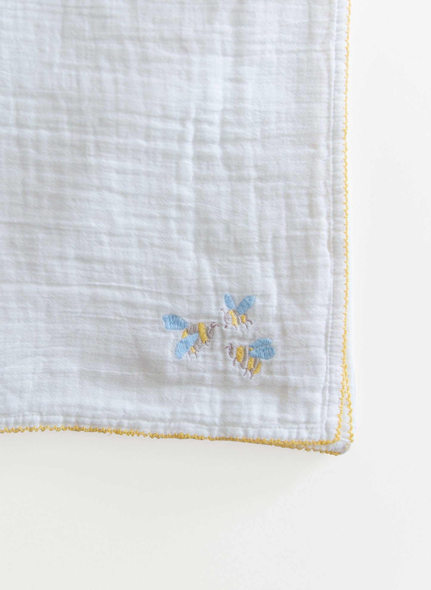 Bee Embroidered Shawl Blanket