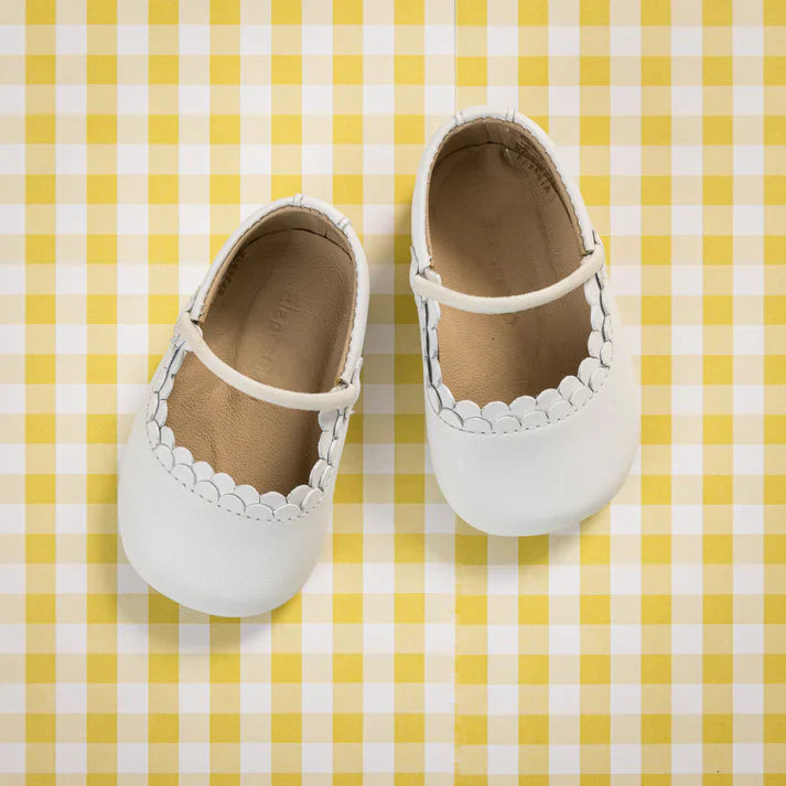 Ava Baby Ballet Flats in White