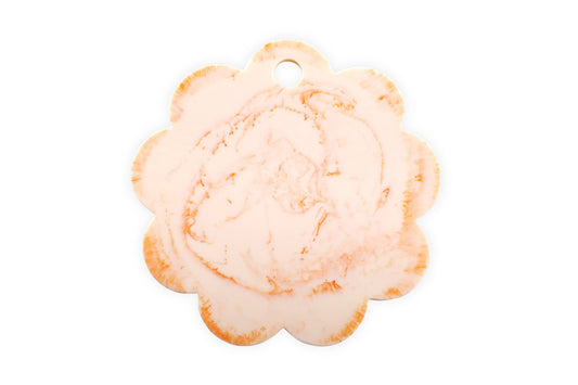 Scallop Resin Cheese Charcuterie Board, Pink - 9 Inches