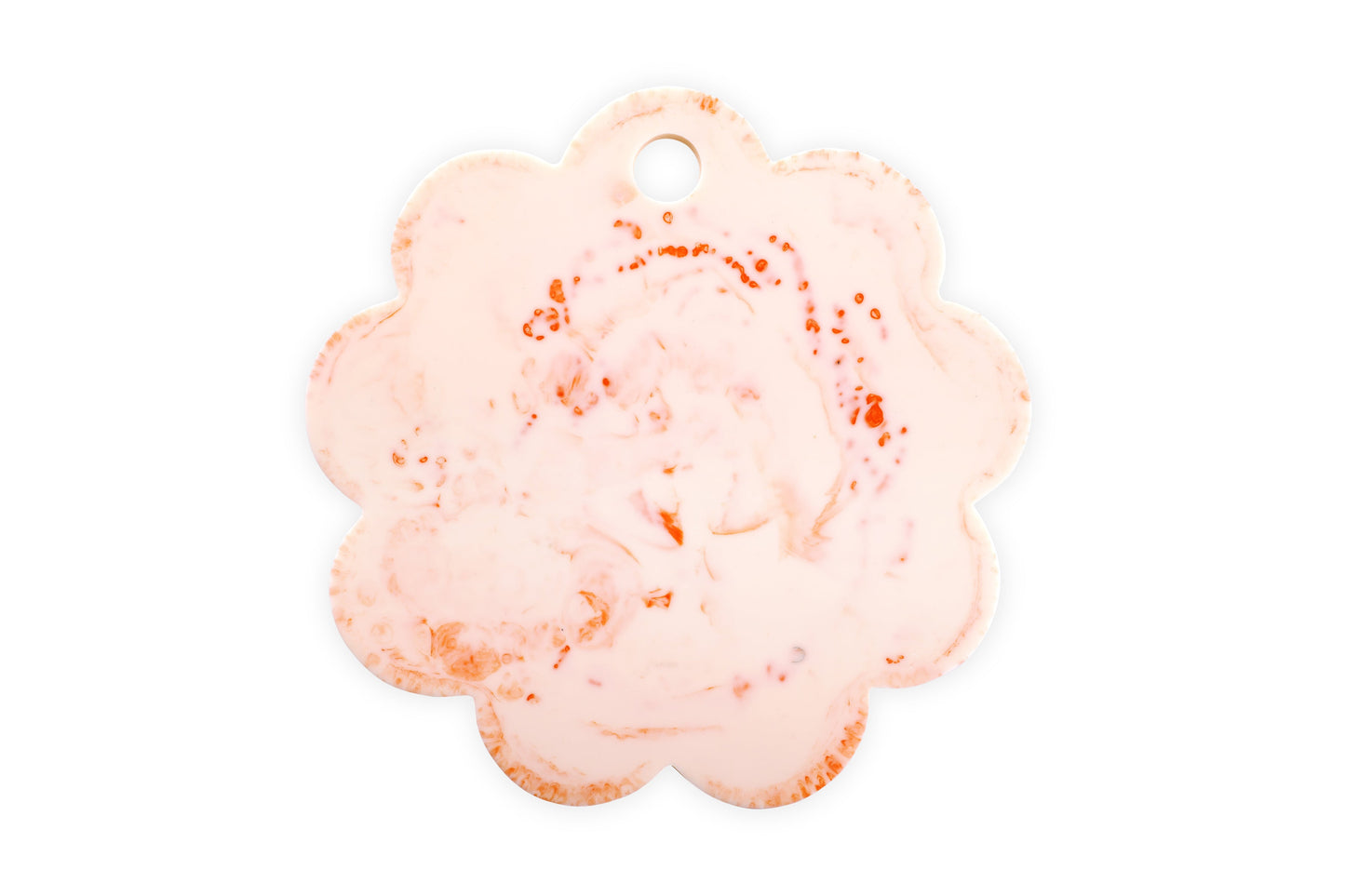 Scallop Resin Cheese Charcuterie Board, Pink - 9 Inches