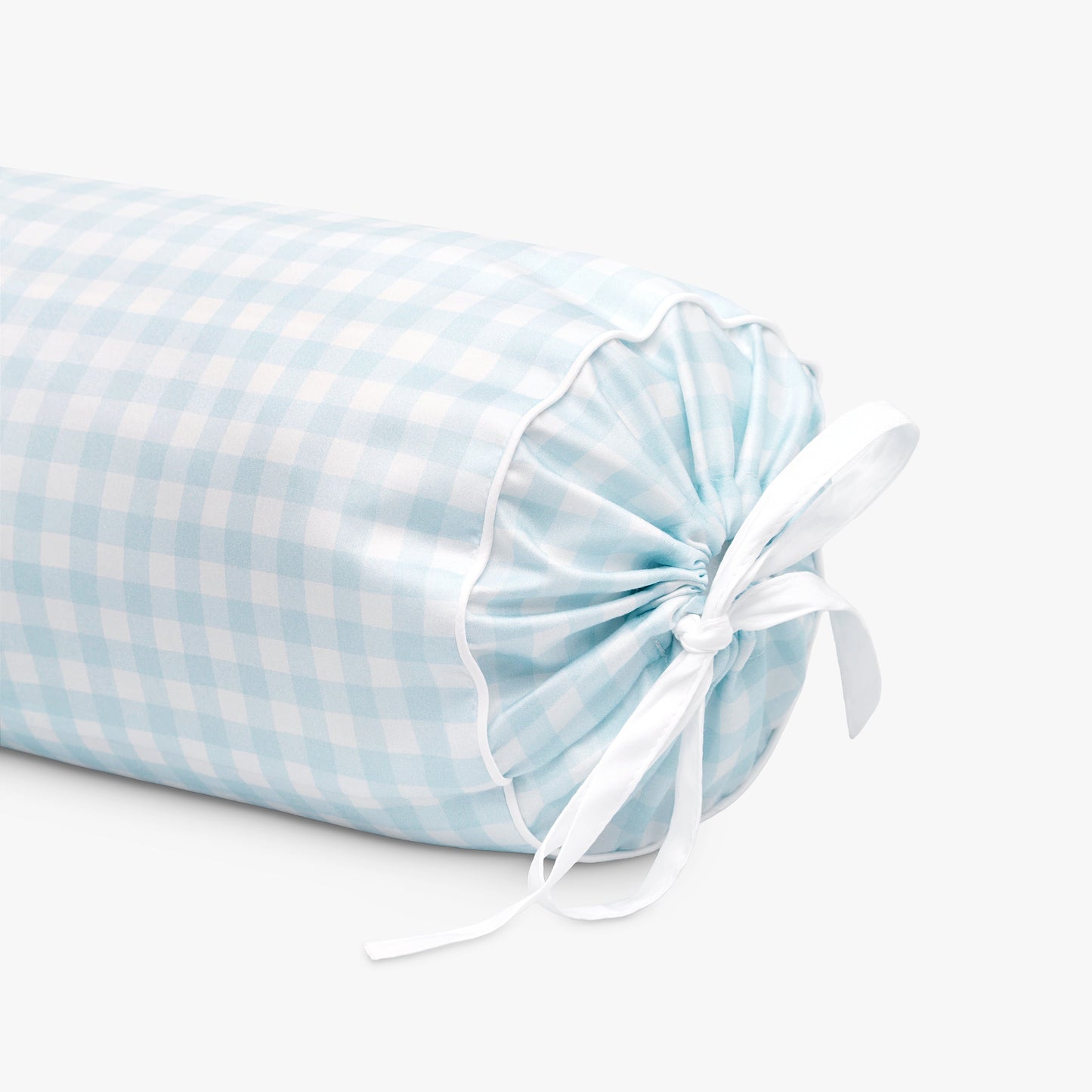 Picnic Gingham Bolster Pillow - Blue