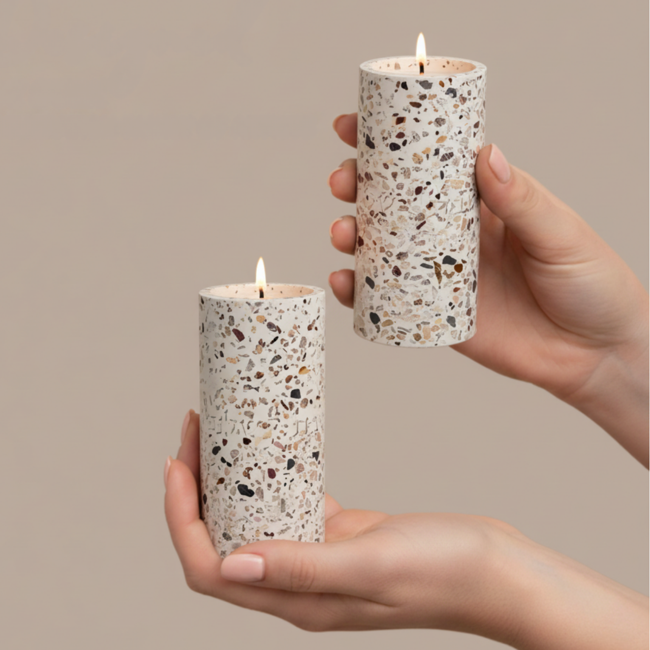 Terrazzo Shabbat Candle Holder Pair – Terrazzo Series