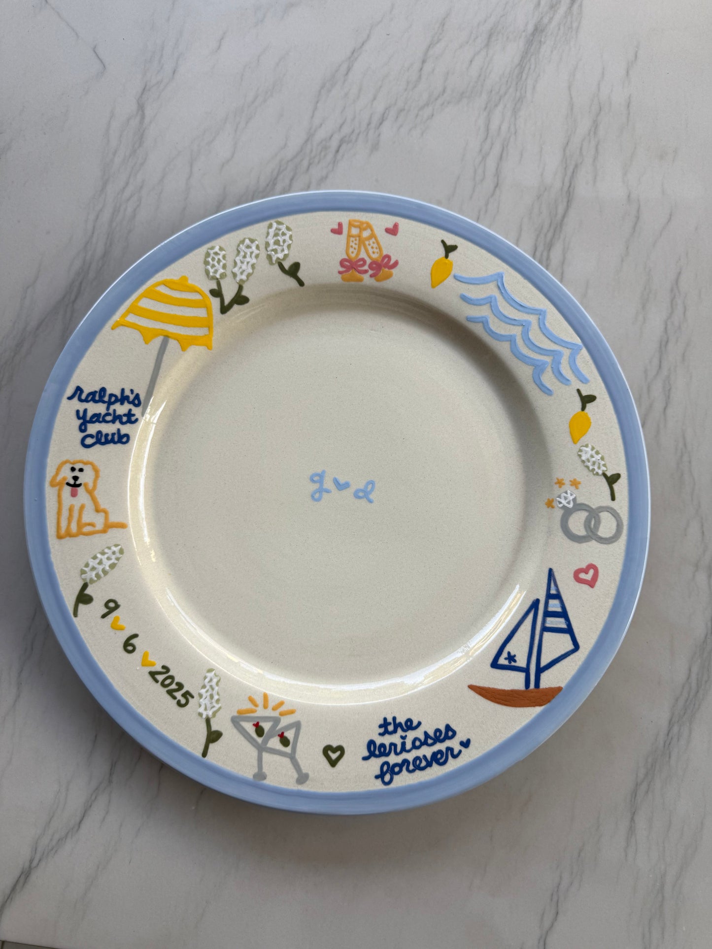 Hand-painted Custom Doodle Platter