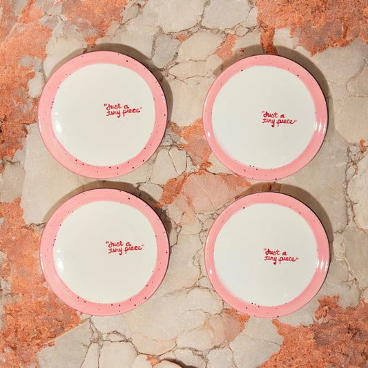 “just a tiny piece” Tiny Plates/Collection of Four