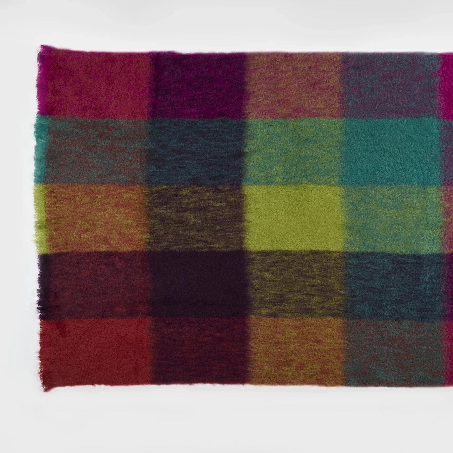 Mantas Ezcaray Mohair Cuadros Blanket