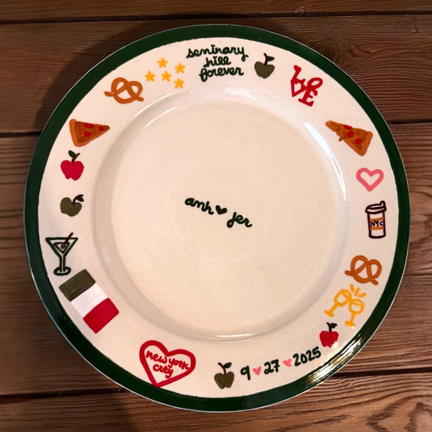 Hand-painted Custom Doodle Platter