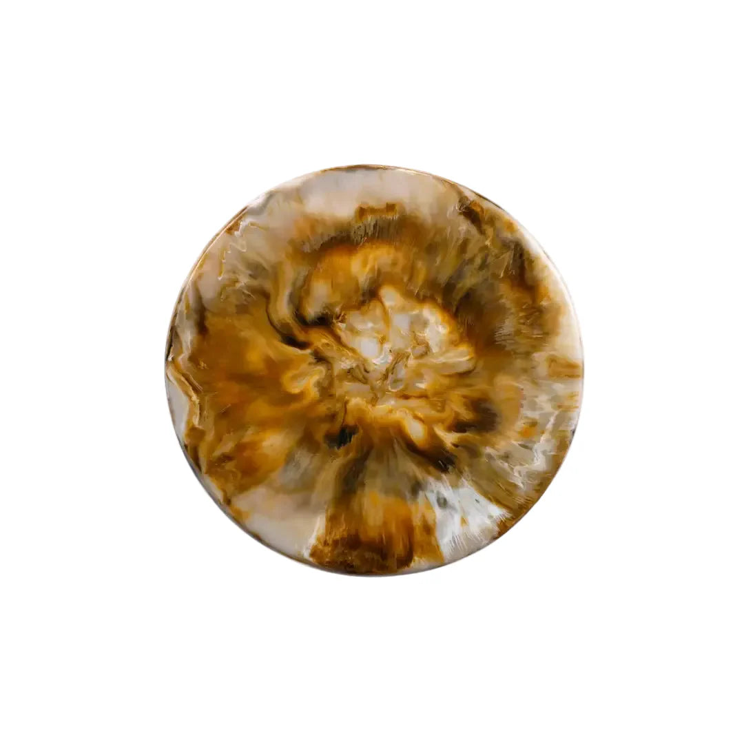 Scallop Resin Cake stand, Brown  - 9.5x4.5 Inches
