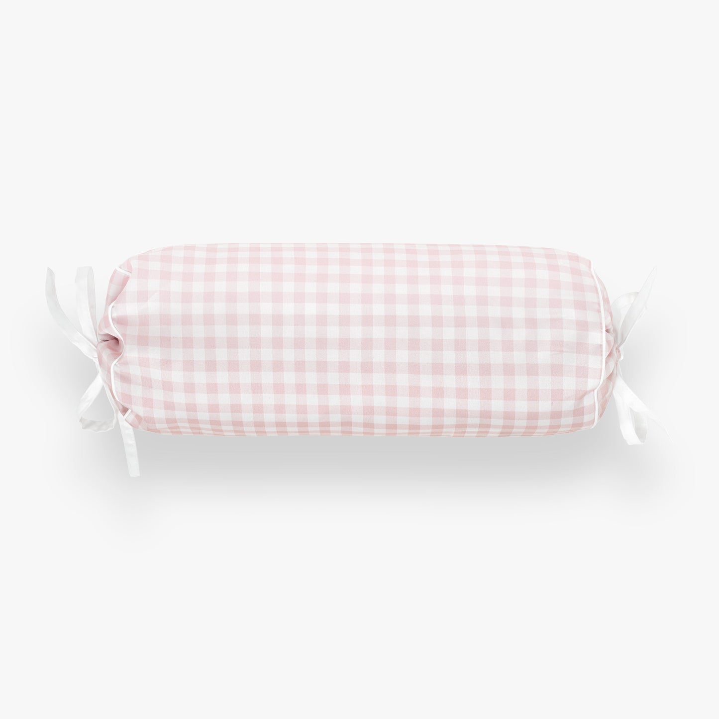 Picnic Gingham Bolster Pillow - Pink