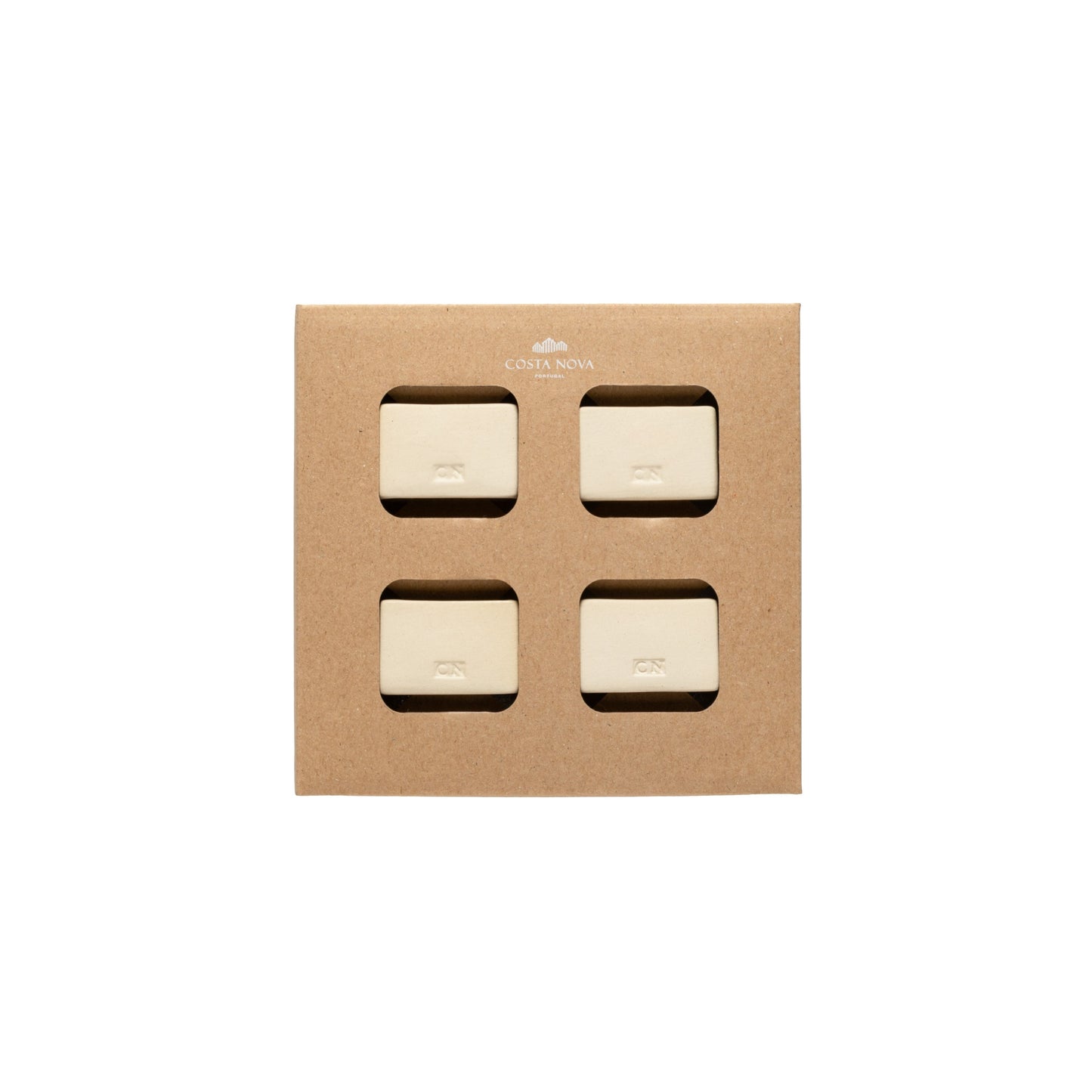 Set 4 Rectangular Ceramic Napkin Rings Napkin Ring