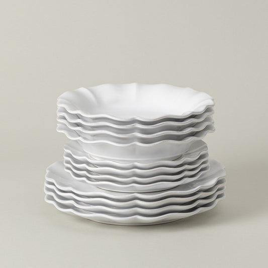 12-Piece Dinnerware Set with Soup/Pasta Plate Rosa