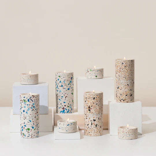 Modern Judaica Terrazzo Candle Holders – Terrazzo Series