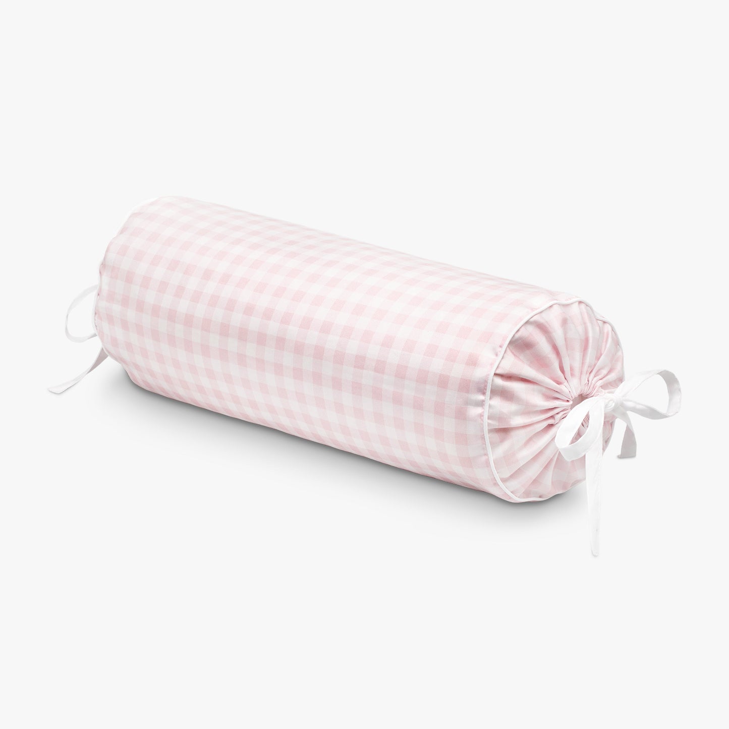 Picnic Gingham Bolster Pillow - Pink
