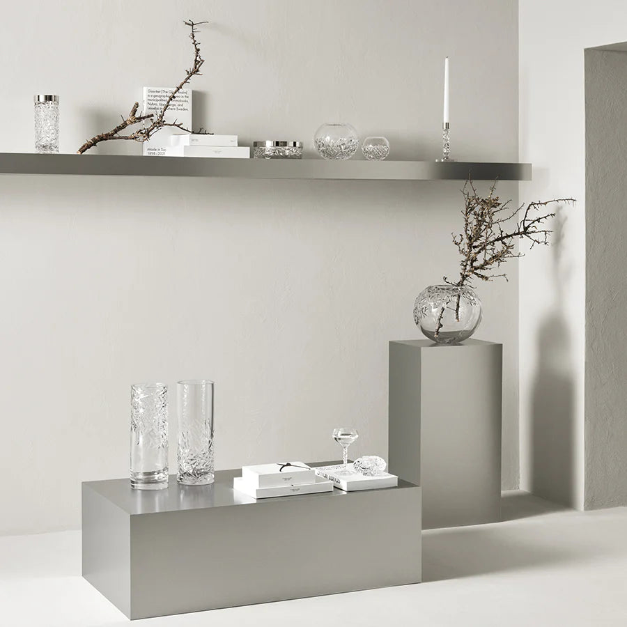 Carat Candlestick Silver Small - Set of 2