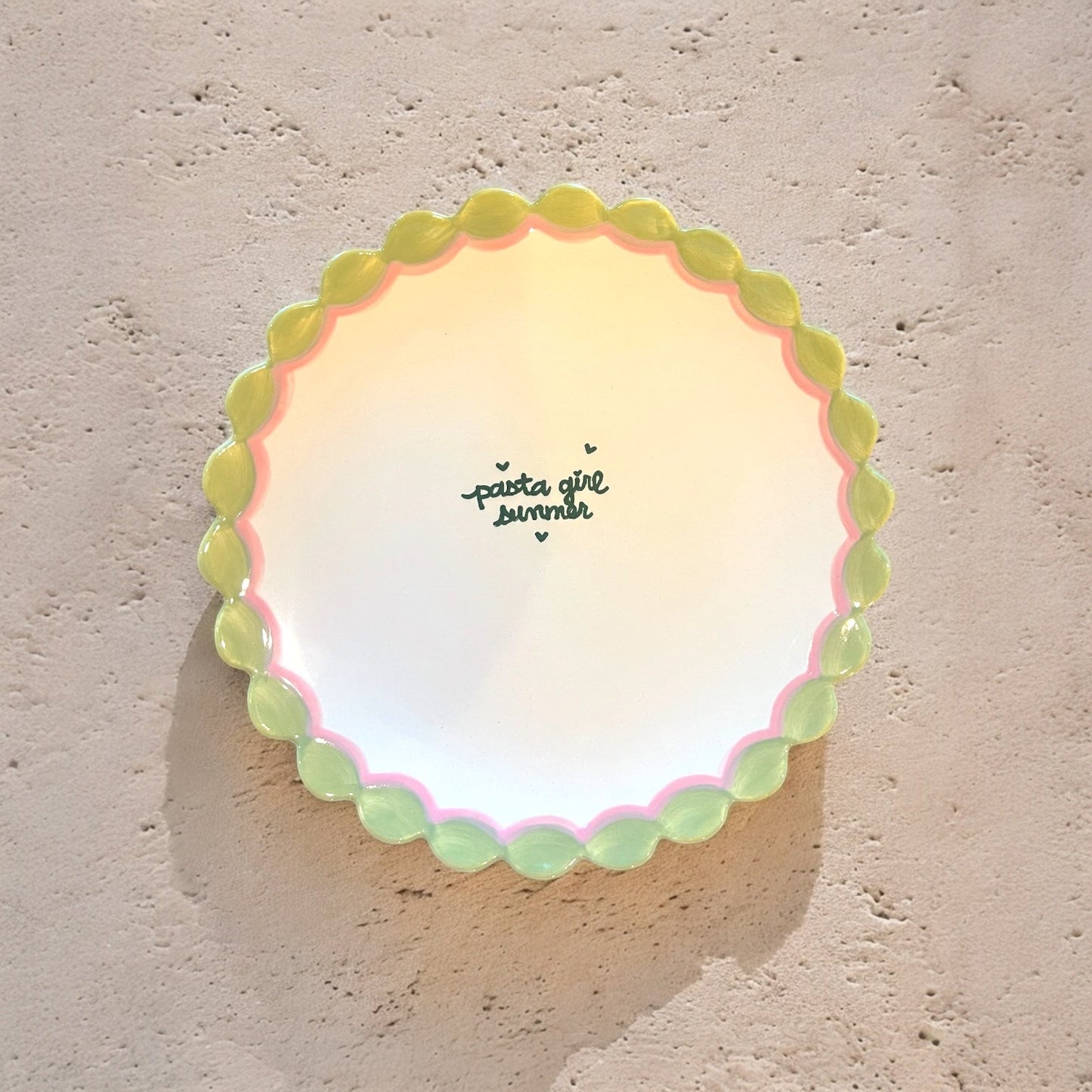 Hand-painted Custom Scalloped Dinner Plate