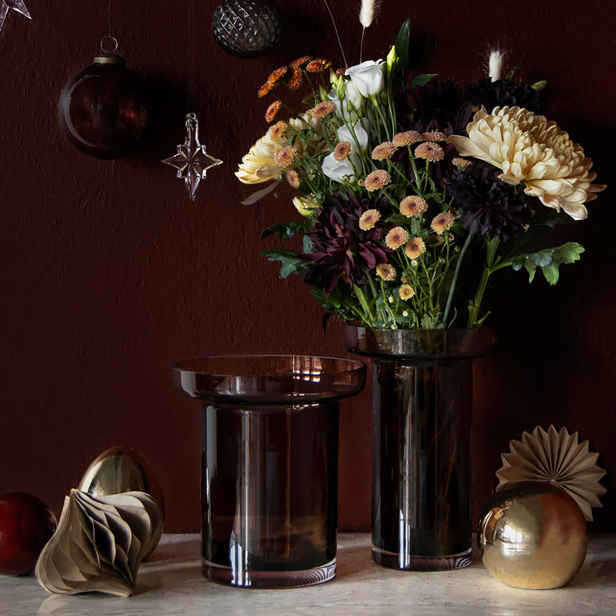 Limelight Vase Burgundy Tall