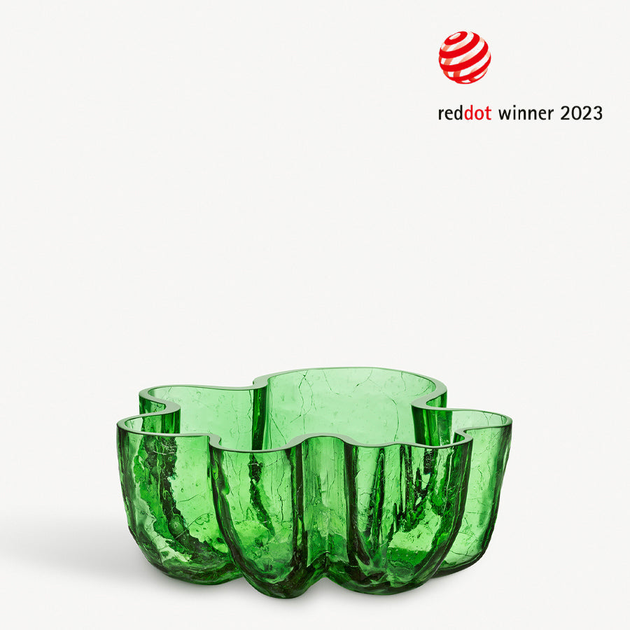 Crackle Bowl Green