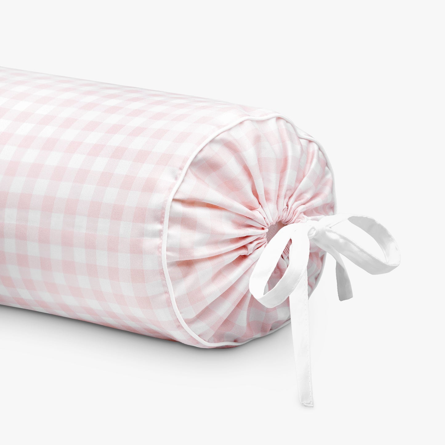 Picnic Gingham Bolster Pillow - Pink