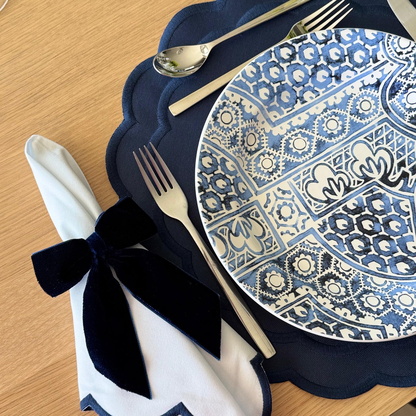 Midnight Petals Placemats (Set of 2)