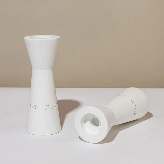 Modern Concrete Sabbath Candle Holders – Aura Series