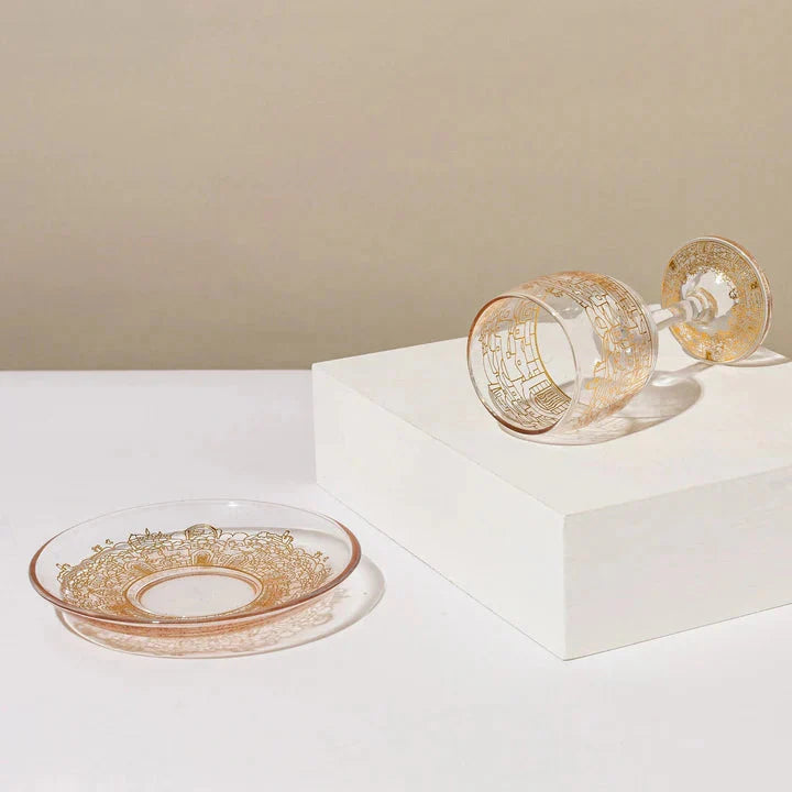 Elegant Glass Kiddush Cup for Shabbat – Jerusalem Glass Series