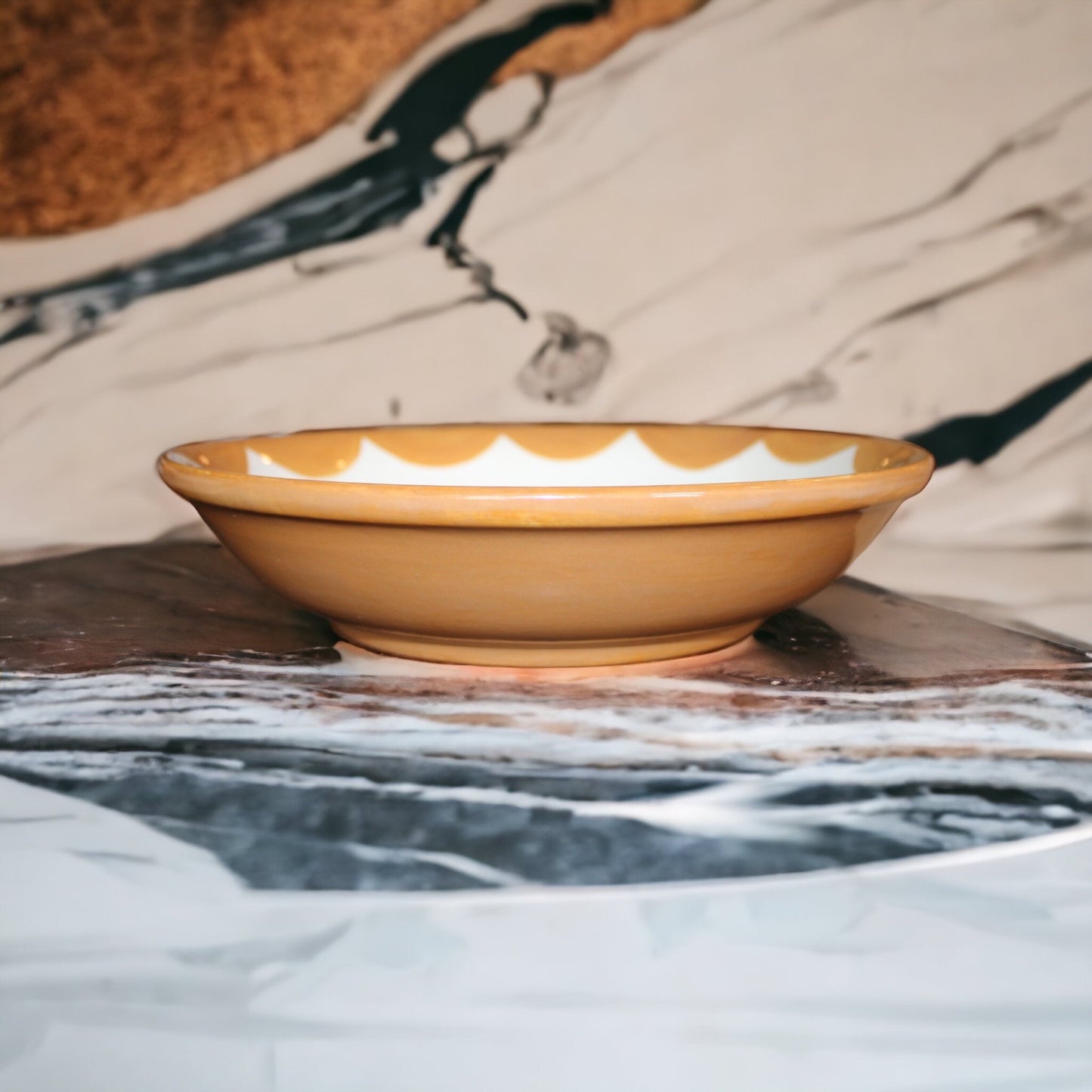 Hand-painted Family Style "joys of life" Pasta Bowl