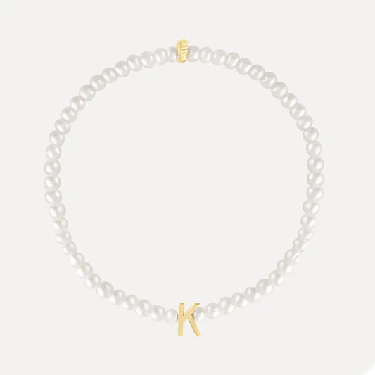 Pearl & Letter Bracelet