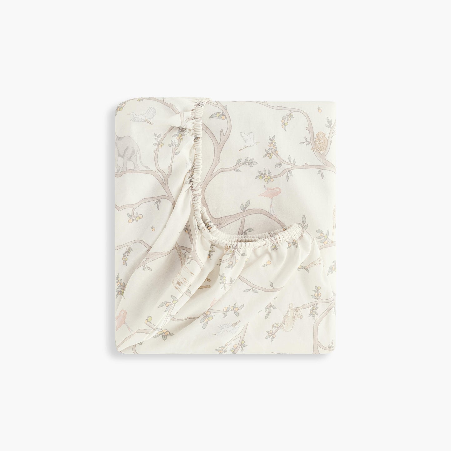 Animal Parade Crib Sheet - Ivory