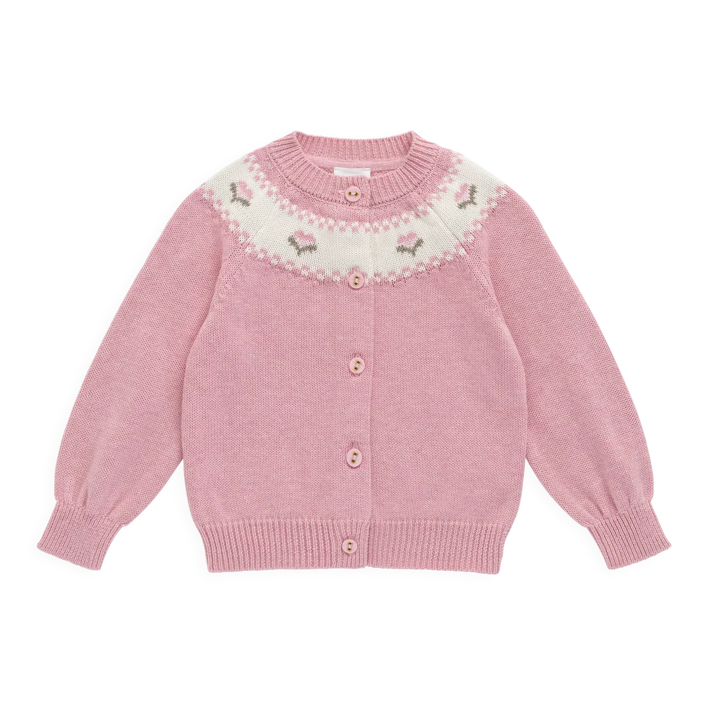 Annette Cardigan in Pink Flutter