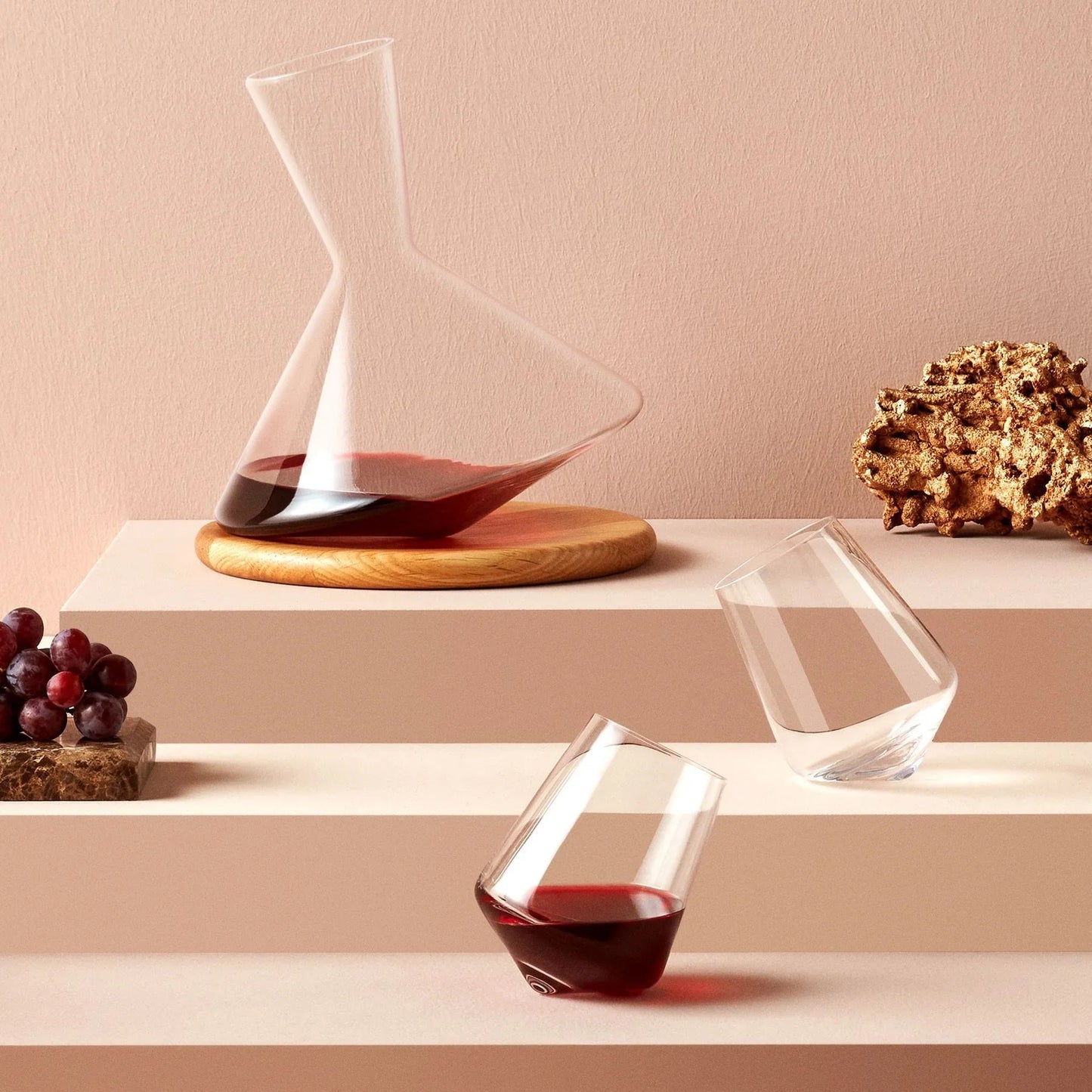 Balance Wine Decanter With Wooden Base
