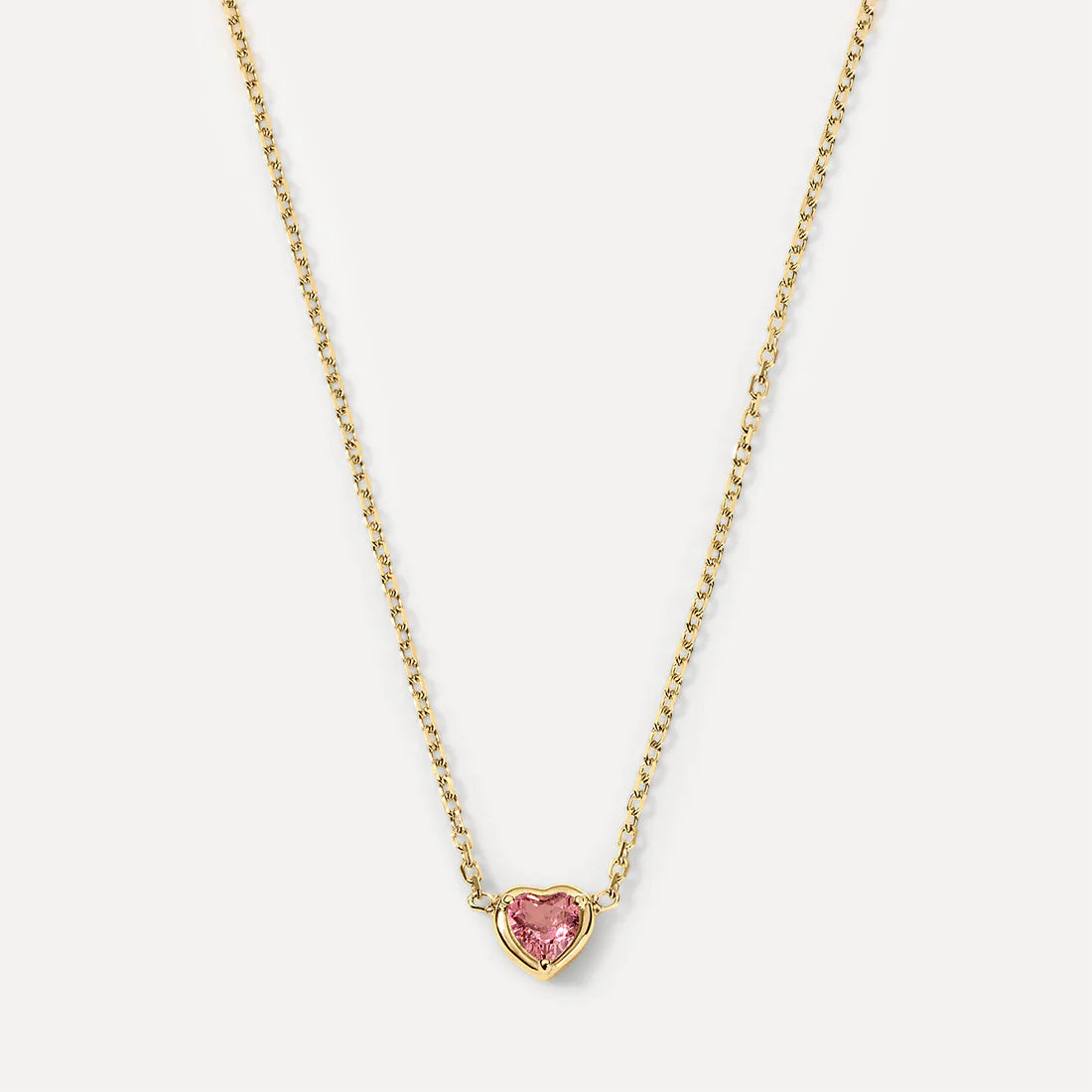 Delicate Birthstone Heart Necklace