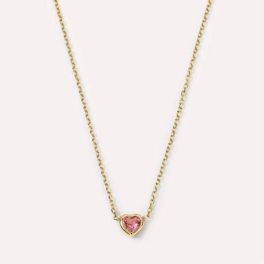Delicate Birthstone Heart Necklace