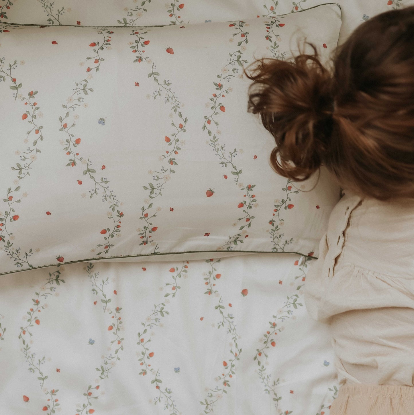 Botanical Berries Toddler Pillow - Ivory