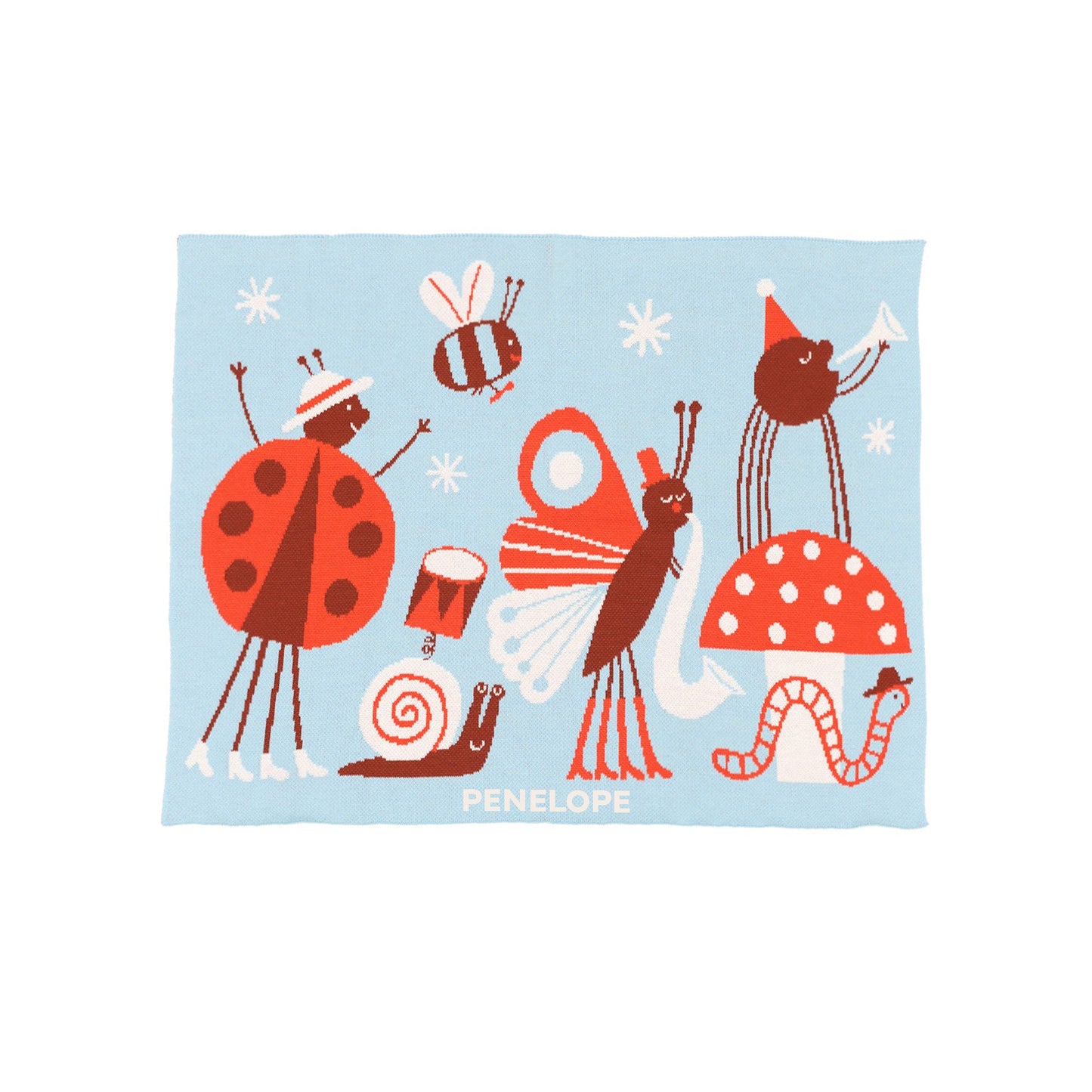 Bug Band Knit Mini Blanket