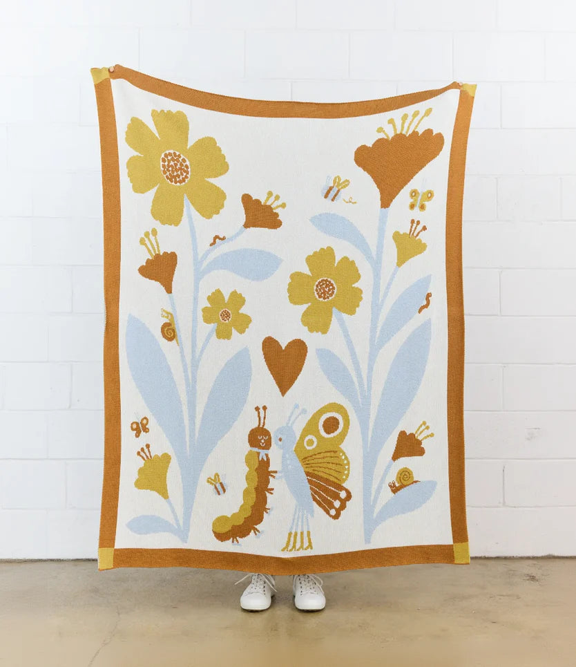Bugs in Love Knit Blanket