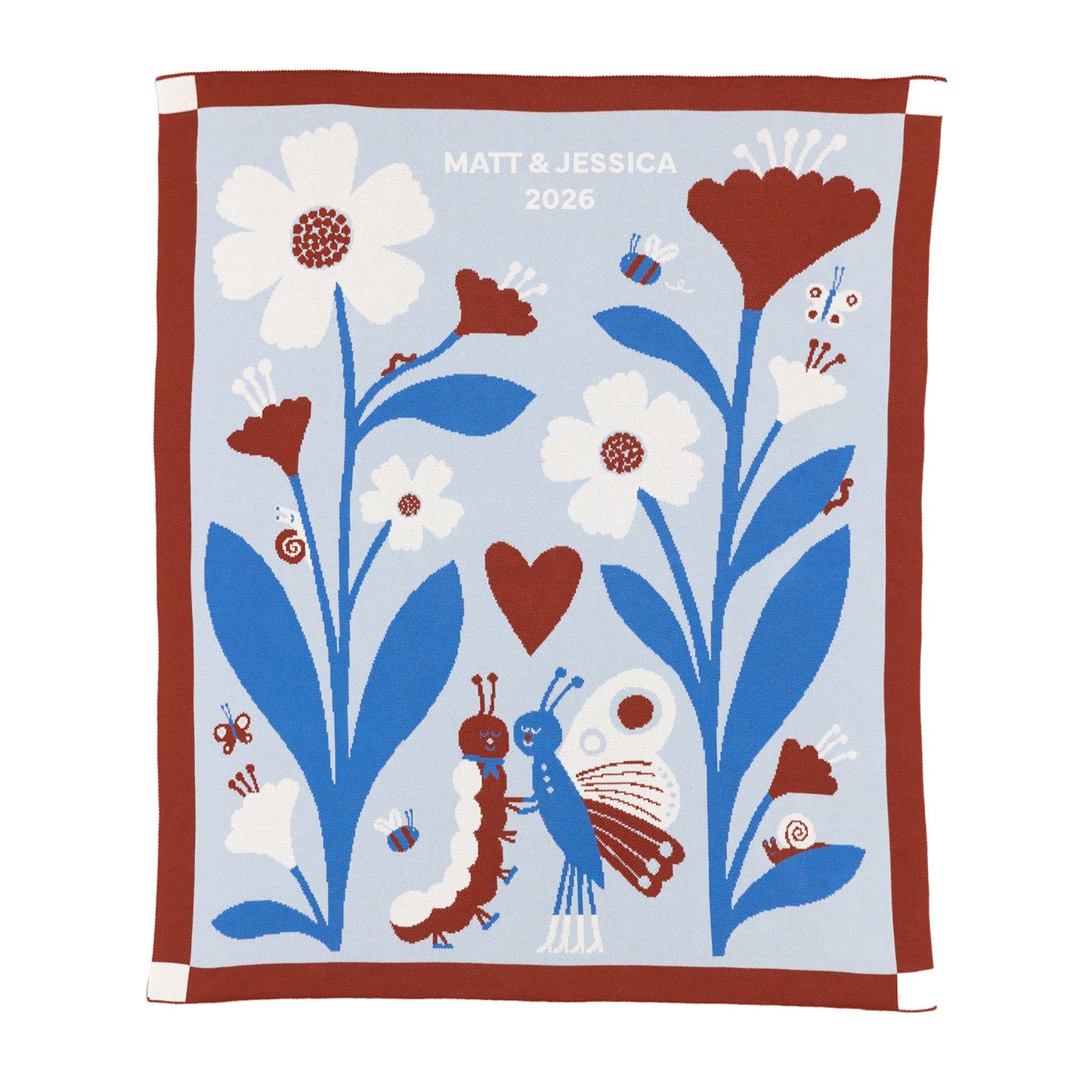 Bugs in Love Knit Blanket