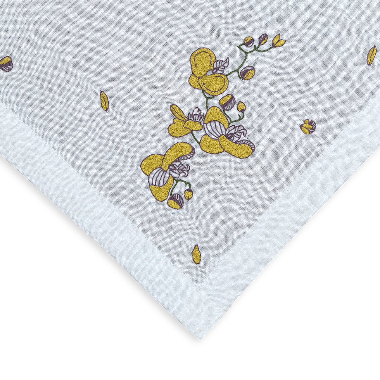 Hand Embroidered Vintage Floral Napkins 18" x 18" (Set of 4)
