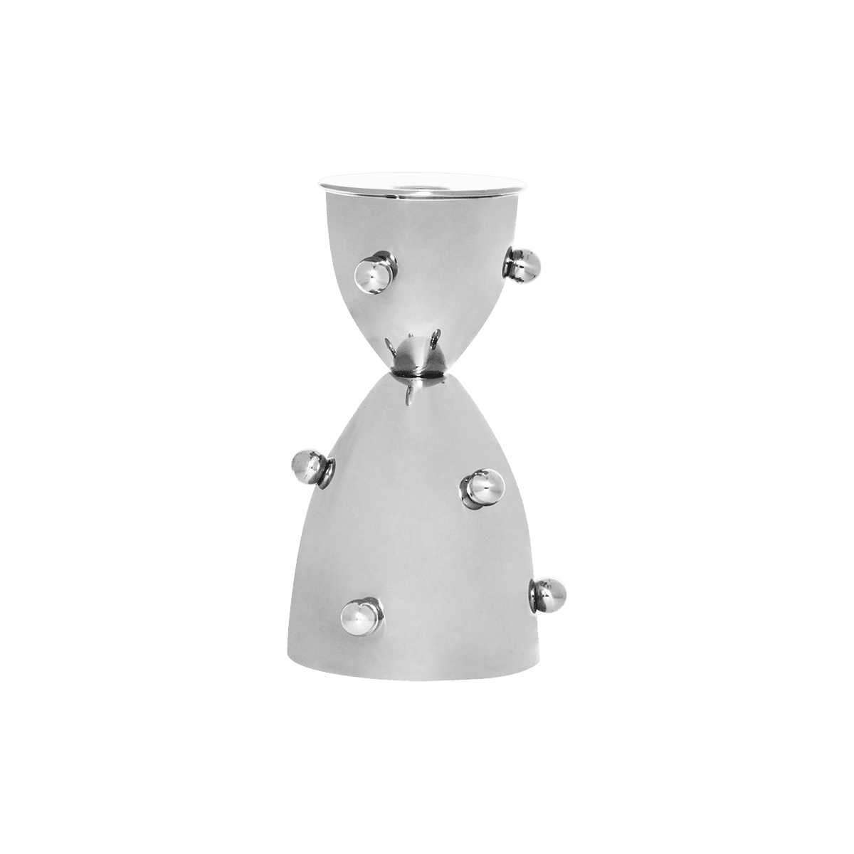 Candlestick Holder Esferas Silver Medium