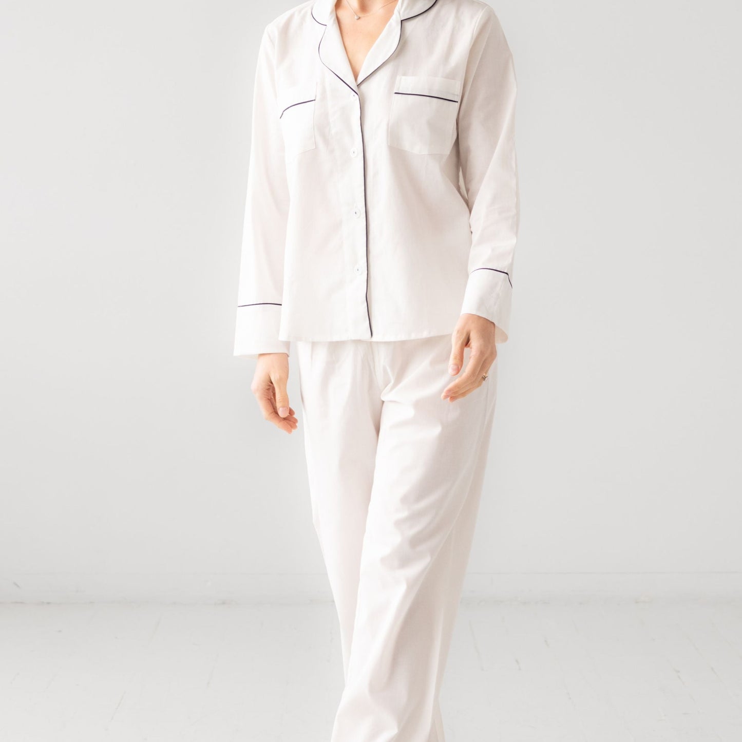 Classic Woven Cotton Pajama Set