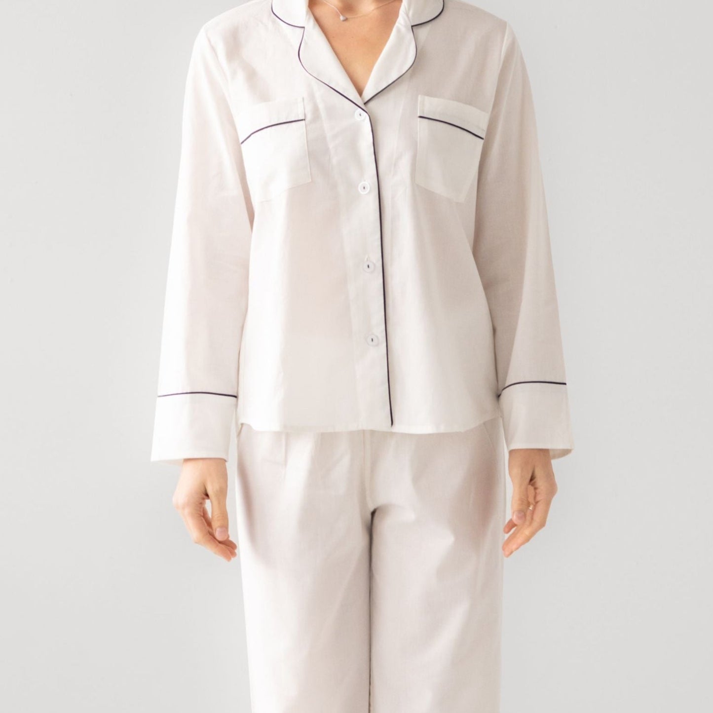 Classic Woven Cotton Pajama Set