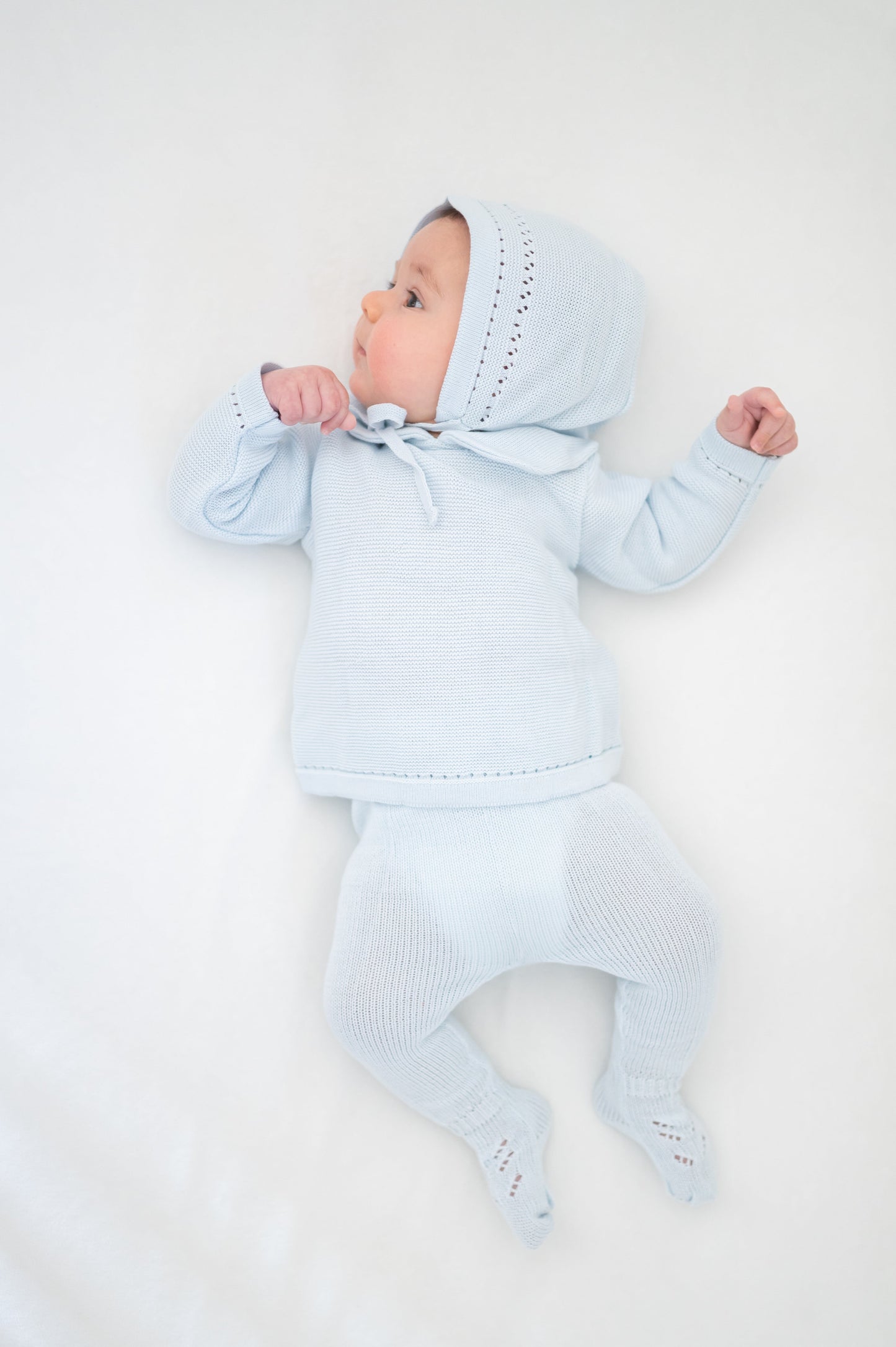 Knit Baby Sweater & Stockings Set