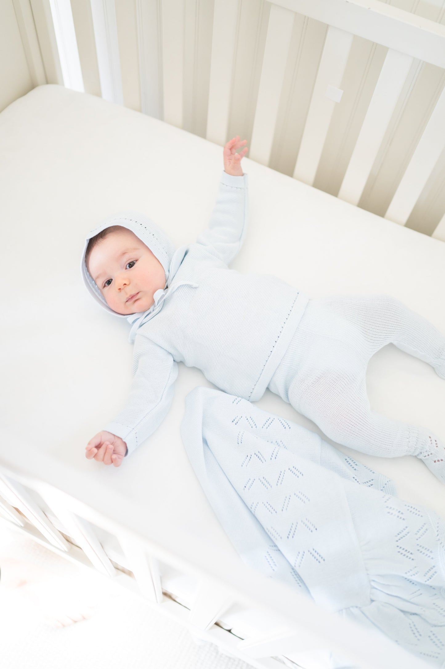 Knit Baby Sweater & Stockings Set
