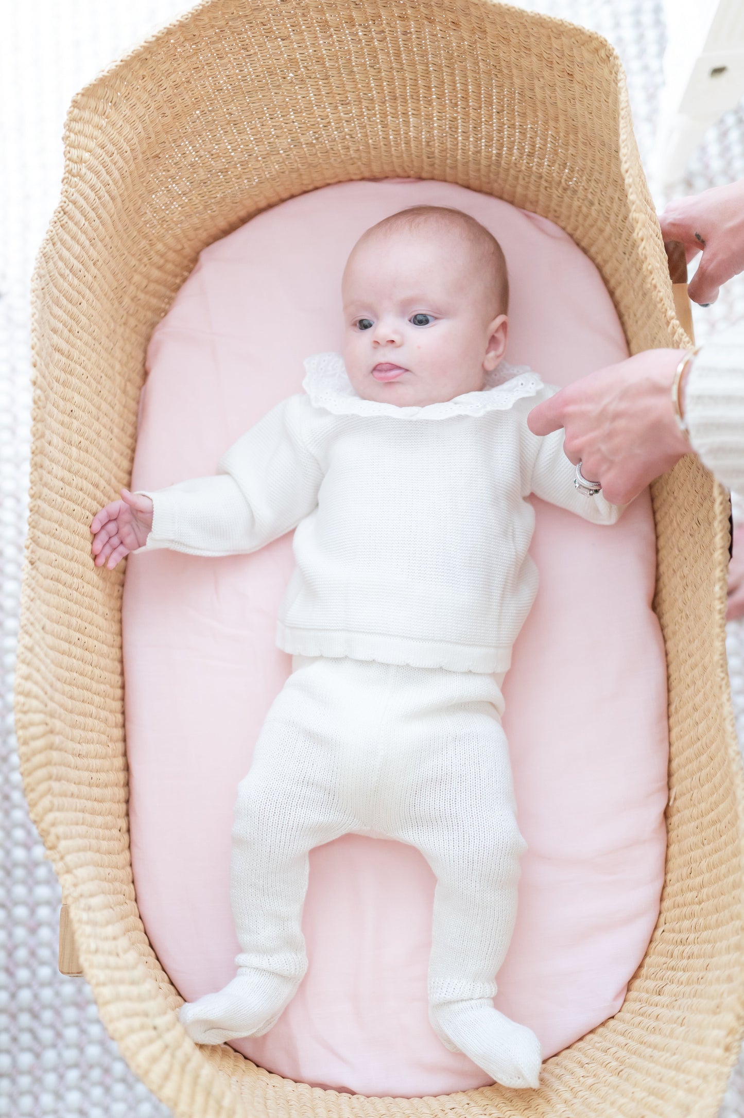 Knit Baby Sweater & Stockings Set