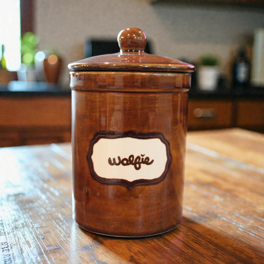 Hand-painted Custom Dog Treat Canisters