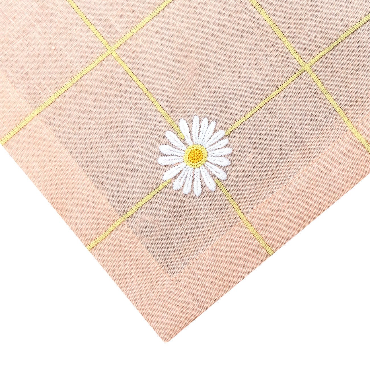 Hand Embroidered Trellis Placemats 14" × 18" (Set of 4)