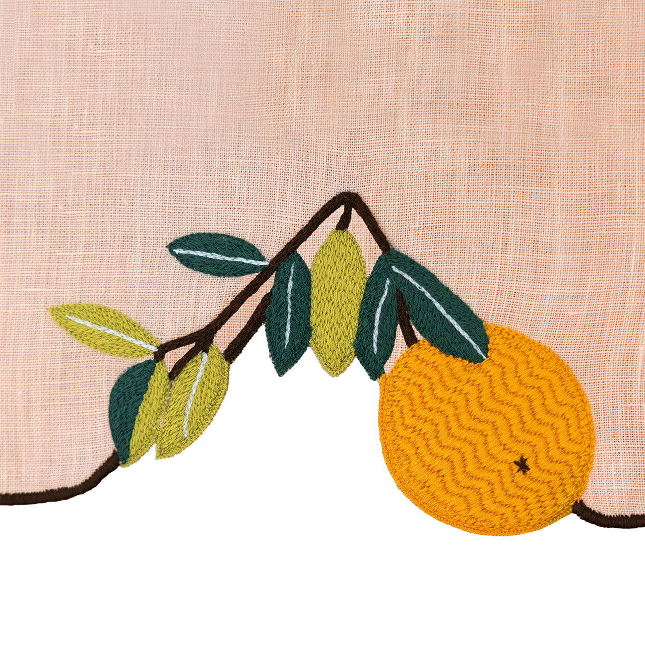Hand Embroidered Farm To Table Placemats 14" × 18" (Set of 4)