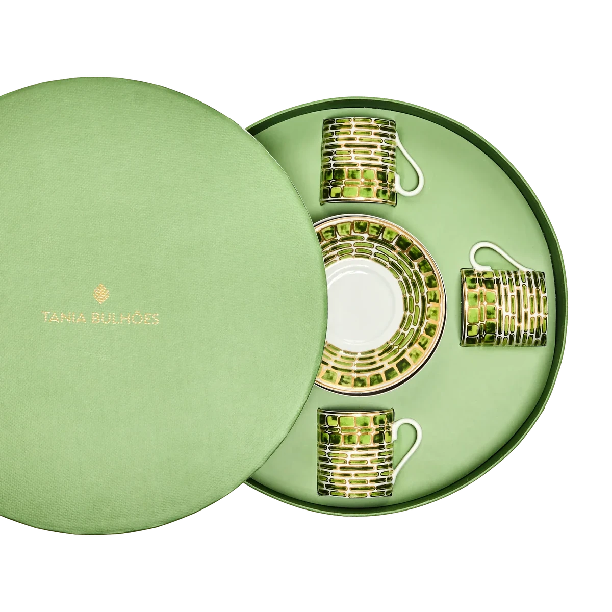 Espresso Cup and Saucer Jade Green (set of 4)