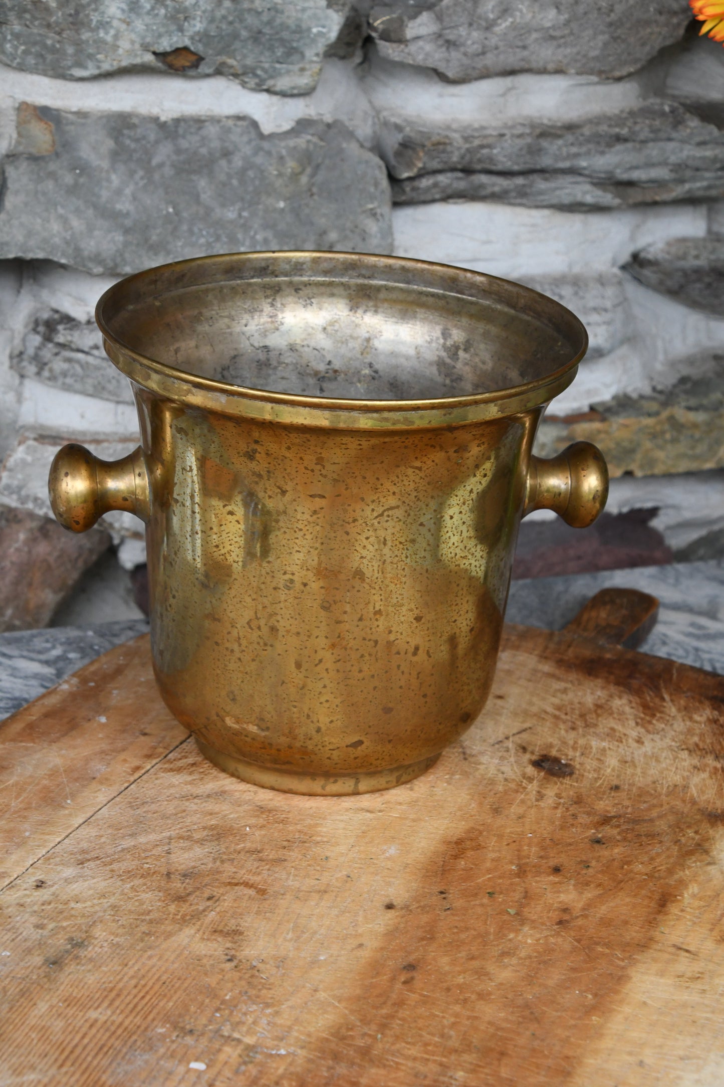 Antique French Brass Wine Cooler